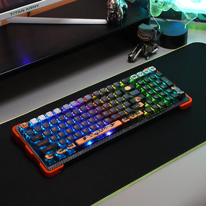 Teclado Mecánico Silencioso de Triple Modo con Retroiluminación RGB, Interfaz Tipo-C, Intercambiable en Caliente, para Juegos, Nuevo, con Ejes Kailh - Product Image 4