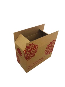 Boîte en carton ondulé écologique de haute qualité pour l'emballage de médicaments, en matériau recyclé, boîtes à fentes personnalisables, masque chirurgical - Product Image 1