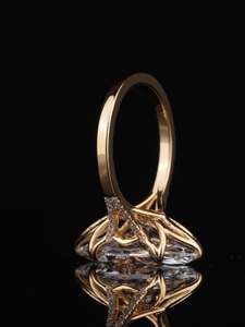 Bague en argent S925 pour femmes, 8x15mm, œil de cheval, diamant blanc, haut de gamme, classique, polyvalente, bijoux de mariage - Product Image 2