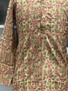 <b>Men's</b> Traditional Cotton <b>Kurta</b> With Floral Print Regular Fit Midi Length Casual Wear India Pakistan Style - Product Image 3