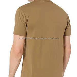 T-shirt 100% polyester, sur mesure, en gros, taille personnalisée, tissu tricoté uni, col en V surdimensionné, respirant, séchage rapide, 260g - Product Image 6