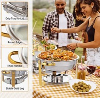 Plat à chafing en acier inoxydable 201, capacité 150L, chauffage à la vapeur, présentoir alimentaire durable et support de service pour la restauration au meilleur prix