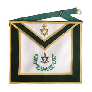 Maitre Souverain Allié Ethnique Personnalisable Velours Vert Franc-Maçonnerie Classique Luxe Résistant à l'Eau Fait Main Léger Maçonnique - Product Image 1