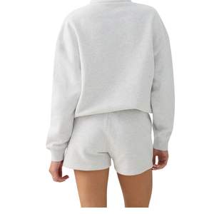Shorts de sport amples en coton pour femmes, taille haute, décontractés, avec logo personnalisé, vente en gros OEM - Product Image 5