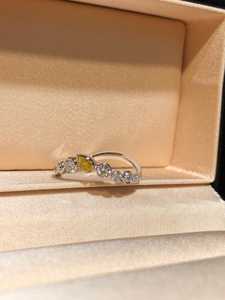 Anillo de Eternidad Completo Romántico con Moissanita Amarilla en Corte Pera y Redondo, Plata 925 Original, Estilo Único y Exclusivo, Joyería Sorpresa - Product Image 4