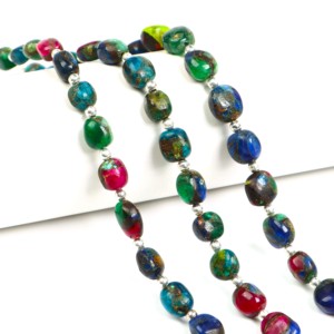 AAA Rainbow Mohave Turquoise Smooth Nugget <b>Beads</b> Loose Turquoise Gemstone <b>Beads</b> for Jewelry Making Wholesale Natural <b>Stone</b> <b>Beads</b> - Product Image 3