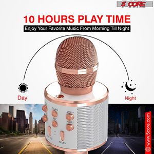 Lettore Karaoke Portatile 3 in 1 con Microfono Wireless e Altoparlante Integrato Modello Rame D0100H7WN68 - Product Image 2
