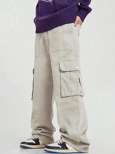 Casual Pants for Men Flat Pocket <b>Cargo</b> Pants <b>Straight</b> <b>Leg</b> Baggy Pants Street Pants Fashion <b>Trousers</b> - Product Image 5