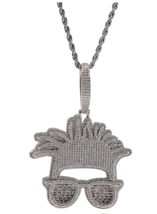 Collier chaîne en acier inoxydable plaqué or rose avec pendentif dreadlocks AAA, bijoux hip-hop pour homme, idéal pour les fêtes - Product Image 4
