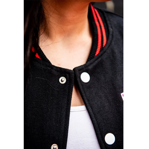 Chaqueta Varsity de Lona para Hombre, con Estampado de Letras, Bloques de Color, Impermeable, Transpirable, Manga Larga, Cuello Camisero - Product Image 5