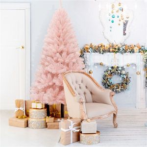 Árbol de Navidad Artificial Preiluminado de 300 cm (6 pies), Color Rosa, con Bisagras, Base de Metal, Aspecto Realista, Papel PET, Personalizado para Uso en Exteriores - Product Image 6