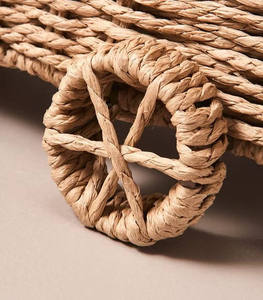 Camion à benne basculante en jacinthe d'eau fait main, style vintage, jouet éducatif en bois pour bébés, modèle tendance - Product Image 3