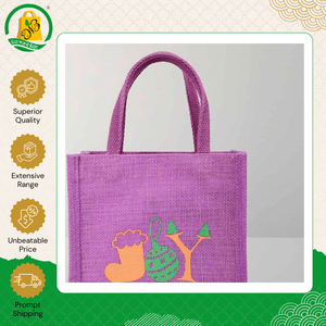 Sac fourre-tout en jute personnalisé, design accrocheur et nouveau style, écologique et tendance, avec motif de Noël pour le shopping - Product Image 4