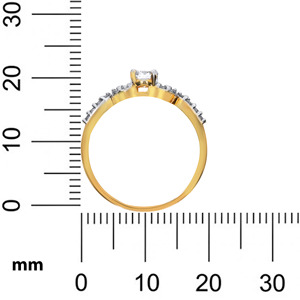 Anillo de Diamantes Graceful Sphere, Anillo de Diamantes Vintage con Hojas y Ramas, Oro Amarillo de 14K, Diamante Cultivado en Laboratorio de Corte Redondo, Anillo de Novia para Mujer - Product Image 4