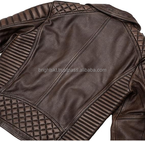 Chaqueta de Cuero Genuino Personalizada para Hombre, Chaqueta Clásica de Motociclista, Chaqueta Bomber - Product Image 5