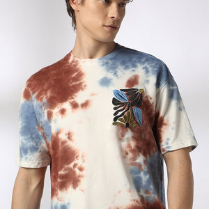 T-shirts surdimensionnés pour hommes en coton biologique 100% - Logo brodé personnalisé - Été - Doux - Écologique - 300g - Haute qualité - Respirant - Product Image 4