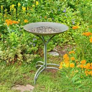 Skies Trader Bassin à oiseaux décoratif en métal, motif branche feuillue, finition bronze vintage, pour jardin, patio et aménagement extérieur - Product Image 3