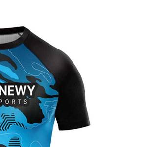 Rashguard MMA unisexe de haute qualité, respirant, à séchage rapide, écologique, UPF50, manches courtes, imprimé par transfert thermique - Product Image 6