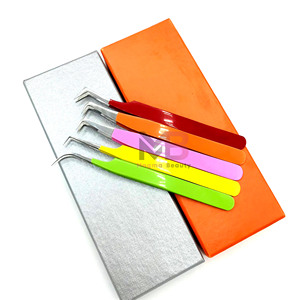 Nouvelles pinces à épiler de haute qualité pour cils, en acier inoxydable, multicolores, à pointe fine. - Product Image 6