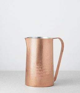 Pichet en cuivre avec texture martelée et poignée, grande capacité, design minimaliste, vaisselle - Product Image 1