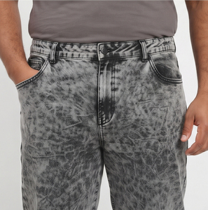 <b>Men's</b> Denim Pants <b>Men's</b> Stonewashed Straight Leg <b>Jeans</b> Pants <b>Mens</b> High Waist Casual Outerwear Denim Trouser Pajama <b>Men</b> - Product Image 4
