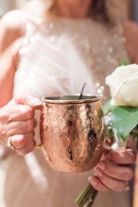 Copper mule mug set for forest retreat refreshment hosting hammered finish metal <b>cups</b> durable <b>reusable</b> serving party mugs - Product Image 2