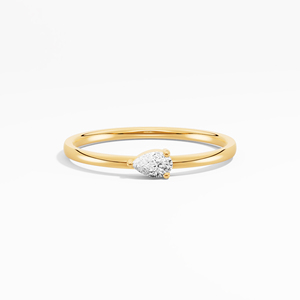 Wholesale Classic Style Pear Shaped 0.10 Ctw Moissanite Solitaire Engagement <b>Ring</b> in <b>Rhodium</b> Plated 925 Sterling Silver - Product Image 4