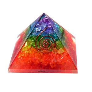 Pirámide de Orgonita Tallada a Mano, Piedras Curativas de Cristal, Estilo Feng Shui, Protección EMF, Reiki, Equilibrio de Chakras, Para Decoración - Product Image 2
