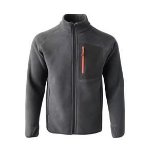 Veste en polaire unisexe, col montant, fermeture éclair, respirante, coupe-vent, vêtements d'hiver décontractés, coupe régulière, couleur unie, sherpa - Product Image 3