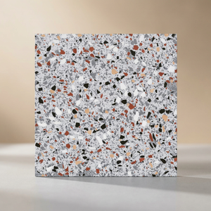 400x400 Terrasse Extérieure Terrazzo Porcelaine Mat Carrelage Rustique Antidérapant pour Sol Intérieur et Mur 16x16 pouces - Product Image 4