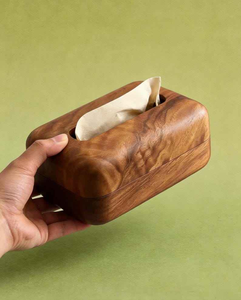 Porte-serviettes en papier en bois minimaliste moderne - Support de rangement robuste pour serviettes de table pour cuisine, salle de bain, table à manger - Product Image 6