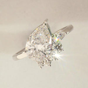 Igi/gia แล็บตัดเพชรวินเทจ14K สีเหลืองแหวนแต่งงาน/งานหมั้นใส่ได้ทั้งชายและหญิงสีขาวทองคุณภาพดีสำหรับงานปาร์ตี้ครบรอบ-คุ้มค่า - Product Image 3