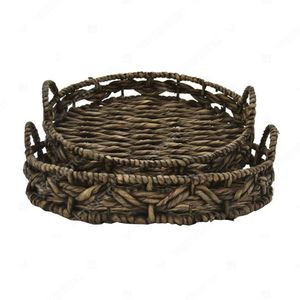 Plateaux de service AMBER en jacinthe d'eau pour décoration, organisateur de rangement pour étagère - Product Image 4