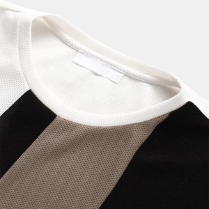 T-shirt imprimé col rond pour garçons modernes, respirant, à manches courtes, motif lettres, en tissu léger et doux (Spandex/Coton), confortable - Product Image 3