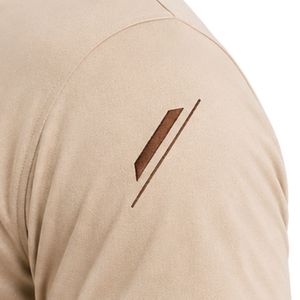 T-shirt de sport pour homme beige, séchage rapide, pour la gym, la course et l'entraînement, personnalisable avec logo, OEM ODM, vêtements de sport - Product Image 5
