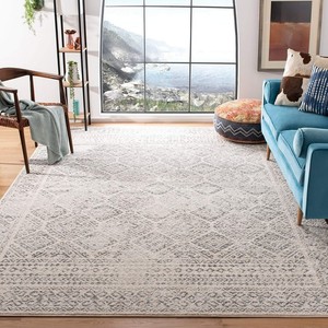 Tapis géométrique moderne en jute noir, blanc et beige, motif triangulaire, tissé à la main, tapis contemporain pour salon et chambre. - Product Image 3