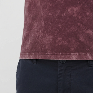 T-shirt pour homme de haute qualité, col rond, effet délavé, coupe décontractée, en coton lavé, style streetwear décontracté, t-shirt pour homme effet délavé - Product Image 5