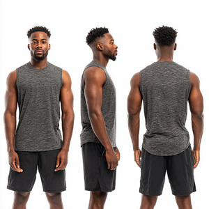 Vêtements de sport pour hommes, débardeur en mesh respirant, débardeur de musculation pour hommes, 100% polyester, débardeur de musculation pour hommes - Product Image 3