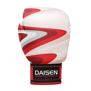 Gants d'entraînement à motif vague rouge et blanc, légers, durables, en matériau synthétique, avec une coupe confortable pour la salle de sport, les entraînements et la pratique - Product Image 3