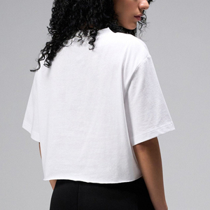 Camiseta Deportiva de Manga Corta para Mujer, 100% Algodón, Corte Holgado y Cómodo, Tejido Jersey Transpirable, Estilo Deportivo Liso - Product Image 4