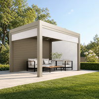 Bande lumineuse LED avec télécommande, imperméable, en aluminium, pergola bioclimatique, auvent, gazebo, pavillon, motorisé/manuel, revêtement en poudre