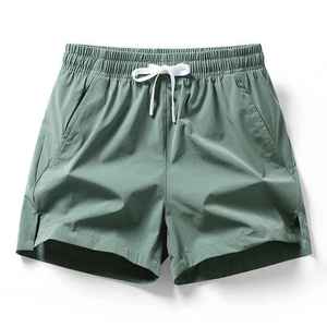 Summer Stylish Solid Casual Cotton Polyester <b>Quick</b> <b>Dry</b> Mid Waist Drawstring Beach <b>Shorts</b> Best Trending Regular Plain - Product Image 4