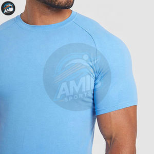 เสื้อยืดผู้ชายใหม่แห้งเร็วระบายอากาศได้ดีเสื้อยืดผ้าใบโพลีเอสเตอร์100% ลำลองปรับแต่งได้ - Product Image 5