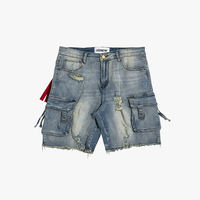 Nouvel Arrivage – Short en Jean Droit pour Homme, Style Streetwear, OEM, Prix de Gros Unique, Faible MOQ – Les Meilleurs Shorts en Jean