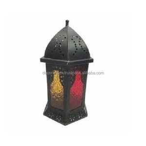 Artículo de decoración de mesa marroquí Portavelas diseñado con hierro Grabado de hoja de hierro para linternas Son accesorios de iluminación decorativos - Product Image 5