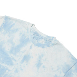 เสื้อยืดแขนสั้นผู้ชายลายมัดย้อม คอกลม ผ้าถัก สวมใส่สบาย ผ้าฝ้ายแท้ 100% แห้งเร็ว ระบายอากาศได้ดี ทรงหลวม - Product Image 3