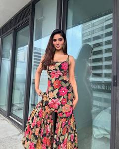 Vestido Étnico de Diseño Indio-Pakistaní, Hecho a Mano, Moderno, de Tela de Seda Satinada, para Fiestas, Traje Sharara para Adultos, Palazzo Completamente Cosido - Product Image 2