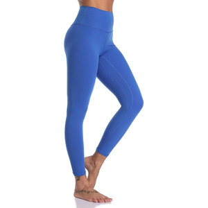 High Waist Solid Breathable Seamed Knitted <b>Ankle</b>-<b>Length</b> <b>Leggings</b> - Product Image 2