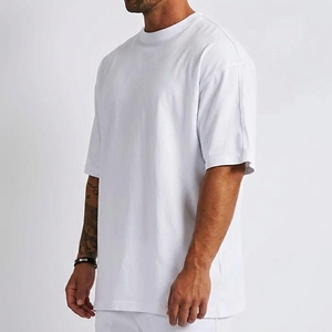 เสื้อยืดคอตตอน 100% ไซส์ใหญ่พิเศษสำหรับผู้ชาย ทรงโอเวอร์ไซส์ ไหล่ตก ผ้าหนา  ป้องกันขนร่วงด้านหน้า ผลิตจากผ้าแคนวาส เป็นมิตรต่อสิ่งแวดล้อม - Product Image 4