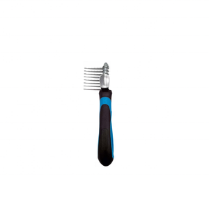 High Quality Eco-Friendly Customizable Color Portable Dog Comb Stainless Steel PP TPR Self-Cleaning Convenient Grooming Tool - Product Image 4